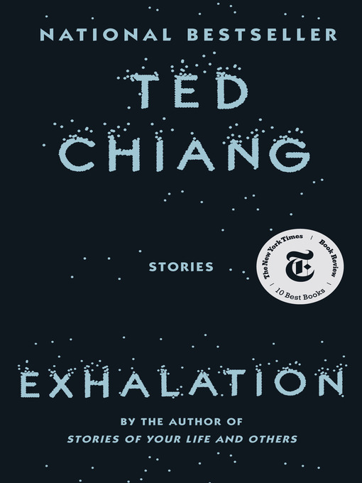 The cover shows a dark background with the title and author's name in slate blue graphics. The letters look like they are dissolving into stars, with the dark background as outer space.