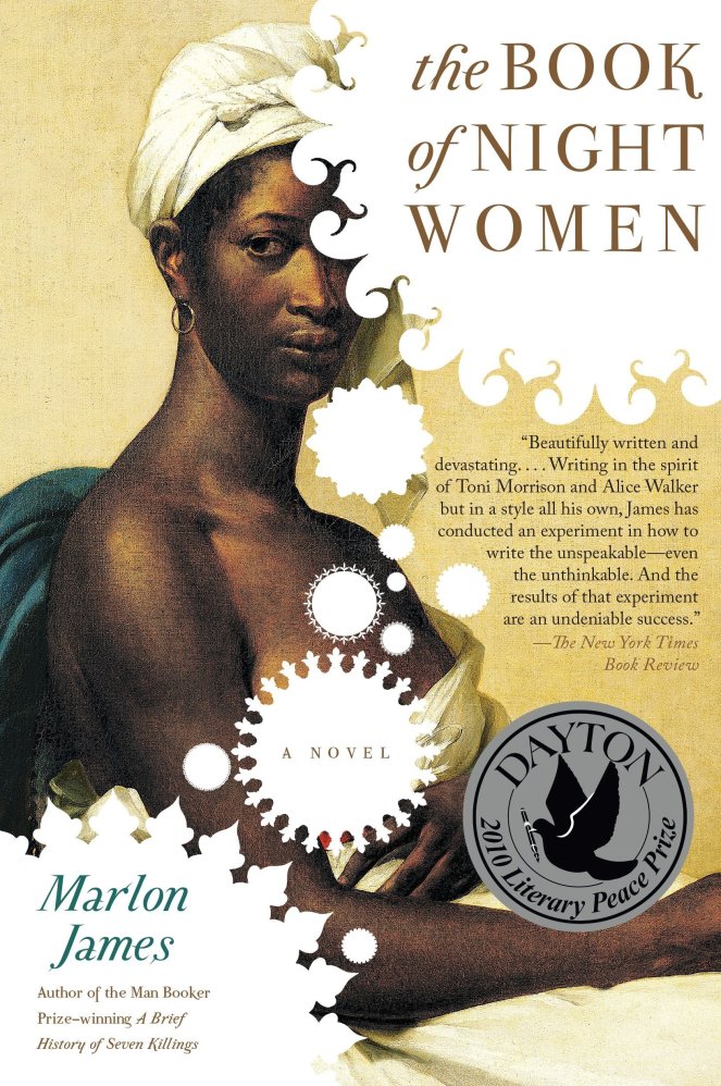 The book cover depicts a Black woman wearing a white headscarf and a single earring. The style suggests a portrait from the 19th-century era of the novel's setting.