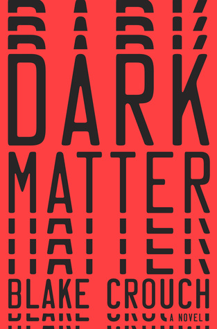The book cover shows the lettering of the title and author's name in black lettering, overlapping themselves several times, against a red background.