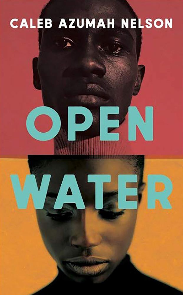 The image is of two photographs of young Black men, one above the other. The one on top is looking directly at the camera while the one underneath is looking towards the ground. The title is in light blue across both photographs, with a background of pale red and orange.