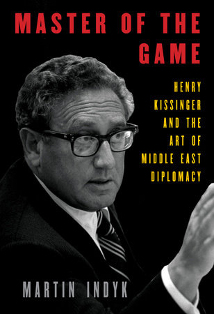 Below title in red block letters, the cover shows a black and white photo of a young Henry Kissinger gesturing off the page. His suit blends into the black background.