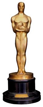 An Oscar award statuette.