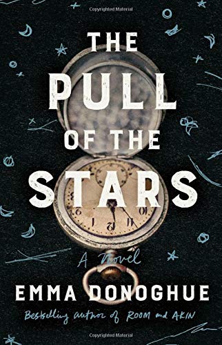 The cover shows an old-fashioned, open pocket watch against a dark blue background, with simple hand-drawn celestial objects including moons, stars, and planets scattered around it.