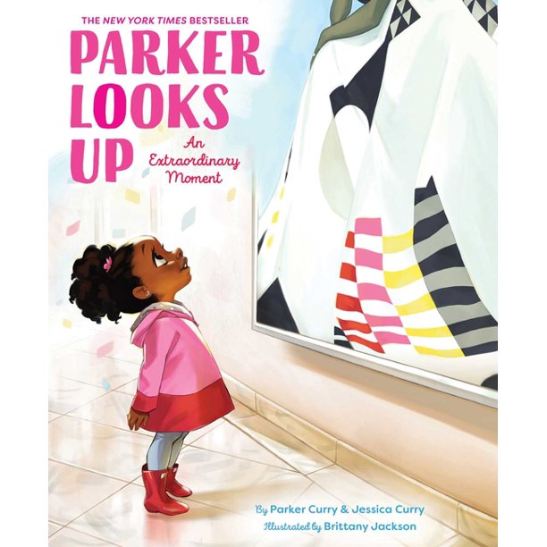 The cover depicts the title character, author Parker Curry, looking up at the portrait of Michelle Obama that hangs in the National Portrait Gallery.