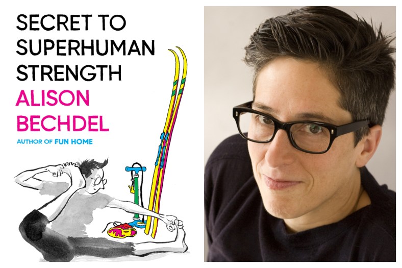 Cover of Allison Bechdel's newest book next to a photo of the author.