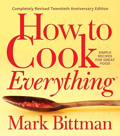 The book cover depicts a wooden spoon holding pureed tomato, set against a yellow backdrop with the title and author in red lettering.