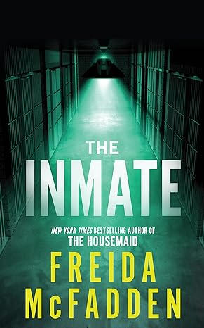 The book cover shows a corridor in a prison cell, with overhead lights casting a green glow on the concrete floor.